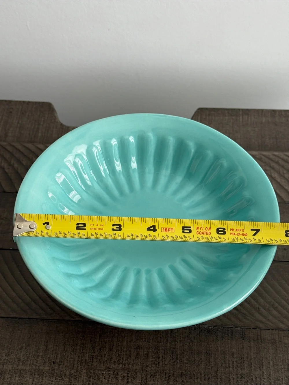 Vintage Italian Turquoise Majolica Compote | Pedestal Fruit Bowl